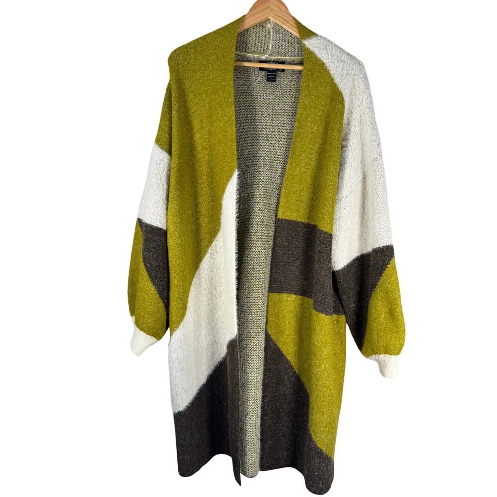 Oliver.O Color Blocked Open Front Cardigan XL